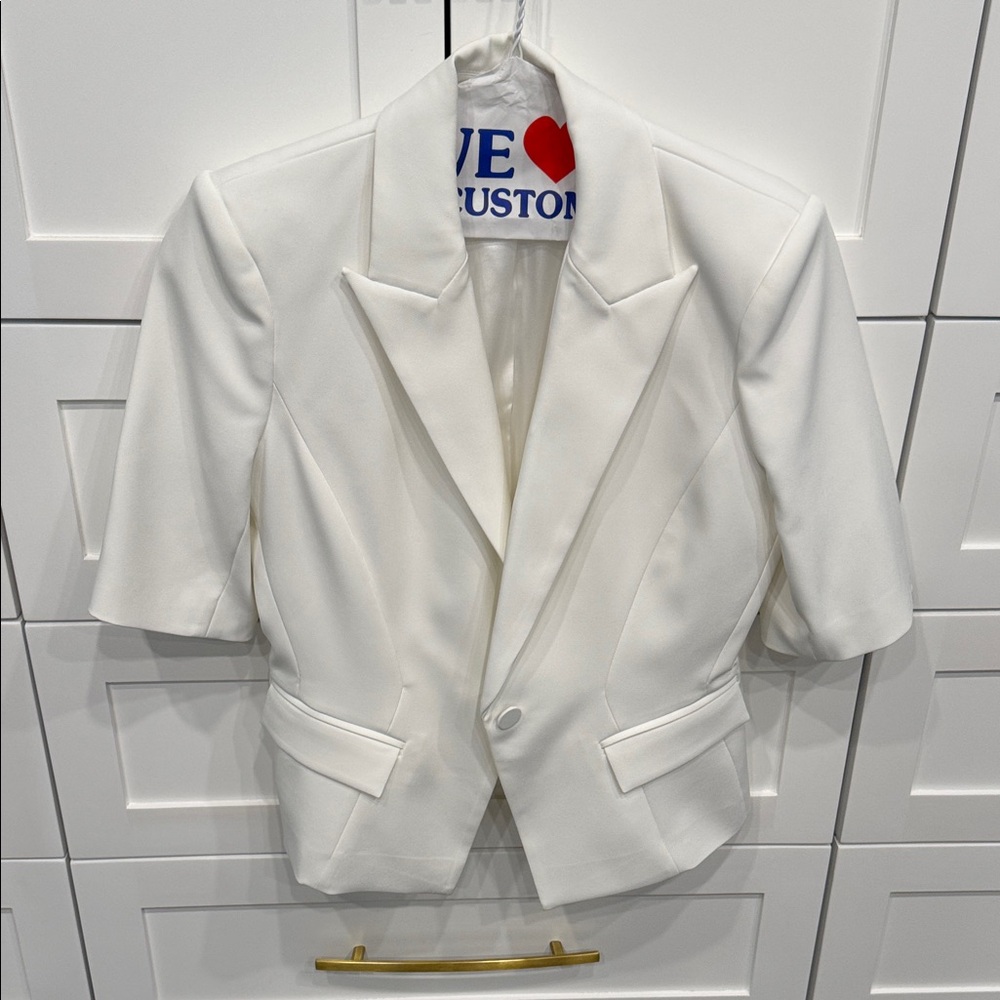 Generation Love White Short Sleeve Blazer